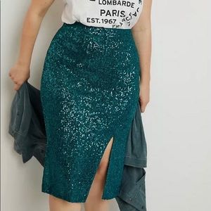 NWT Anthropologie Sequin Skirt 2X